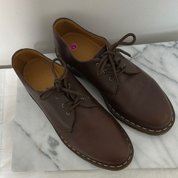 Dr Doc Martens Oxford Classic Brown Leather Men's Shoes Sz 13 NEW no box - Picture 2 of 15